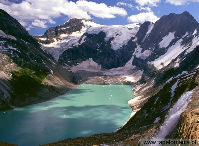 Lake of the Hanging Glaciers, British Columbia, Tapety Widoki, Widoki tapety na pulpit, Widoki