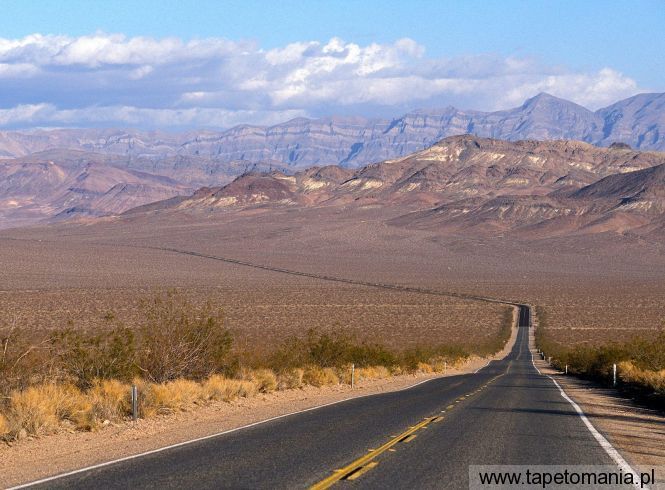 Lonely Road to Shoshone, Death Valley National Park,California, Tapety Widoki, Widoki tapety na pulpit, Widoki