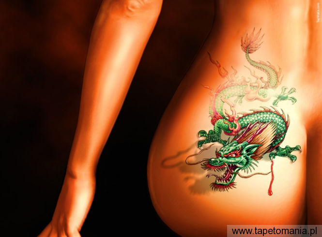 tattoo dragon, Tapety Tatuaże, Tatuaże tapety na pulpit, Tatuaże