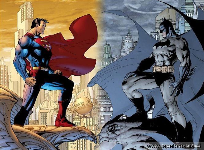 Superman vs Batman JPG, Tapety Komiksowe, Komiksowe tapety na pulpit, Komiksowe