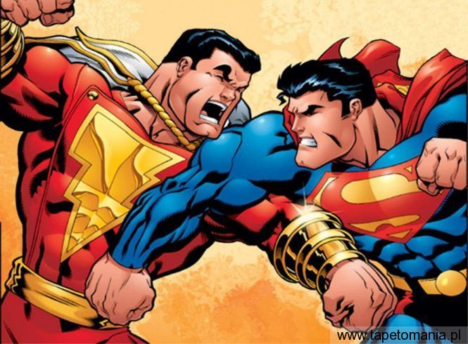 Superman vs Captain Marvel, Tapety Komiksowe, Komiksowe tapety na pulpit, Komiksowe