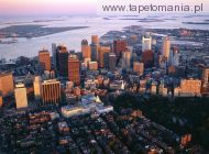 aerial view of downtown boston