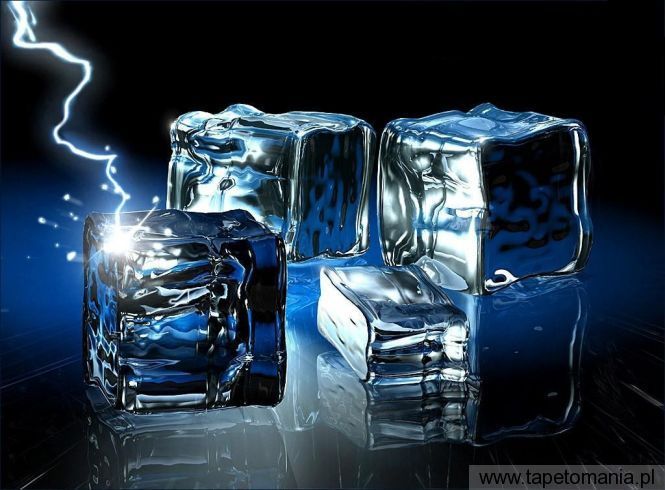 Ice crystals cubes, Tapety Art, Art tapety na pulpit, Art