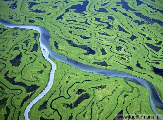 Aerial of the Copper River Delta, Alaska, Tapety Widoki, Widoki tapety na pulpit, Widoki