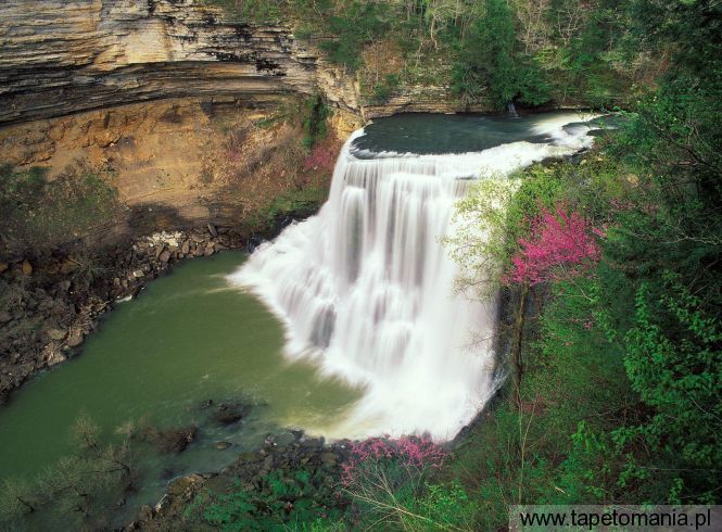 Burgess Falls in Early Spring, Tennessee, Tapety Widoki, Widoki tapety na pulpit, Widoki