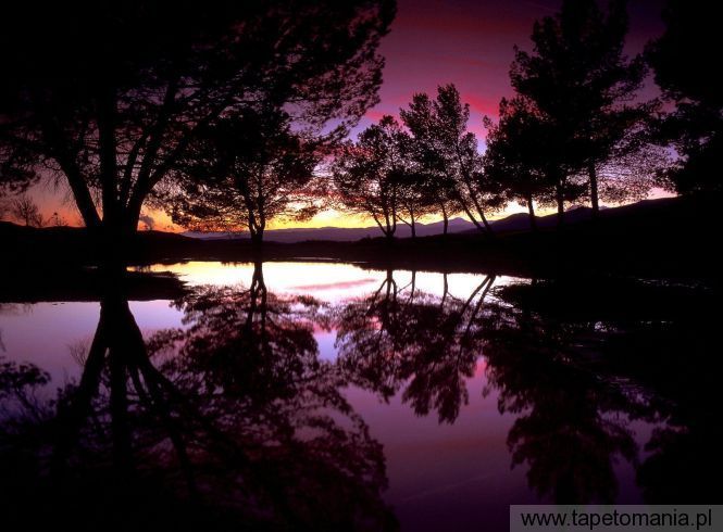 Castaic Lake Sunset, Santa Clarita, California, Tapety Widoki, Widoki tapety na pulpit, Widoki