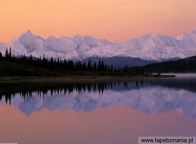 Denali Sunrise over Wonder Lake, Alaska, Tapety Widoki, Widoki tapety na pulpit, Widoki