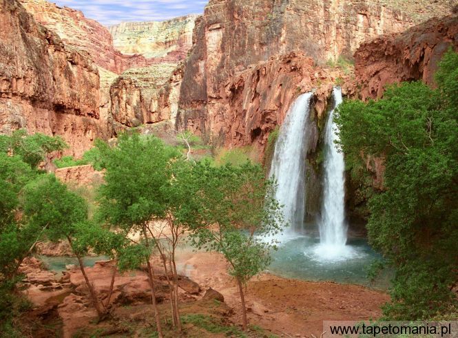 Dreamland, Havasu Falls, Grand Canyon, Arizona, Tapety Widoki, Widoki tapety na pulpit, Widoki