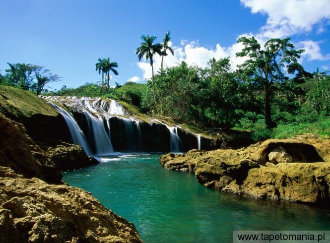 El Nicho Falls, Sierra de Trinidad, Cuba, Tapety Widoki, Widoki tapety na pulpit, Widoki