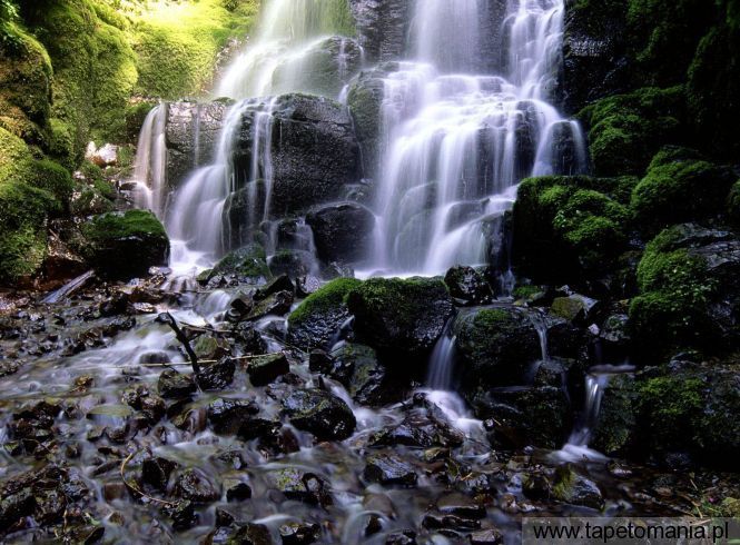 Fairy Falls, Columbia Gorge, Oregon, Tapety Widoki, Widoki tapety na pulpit, Widoki
