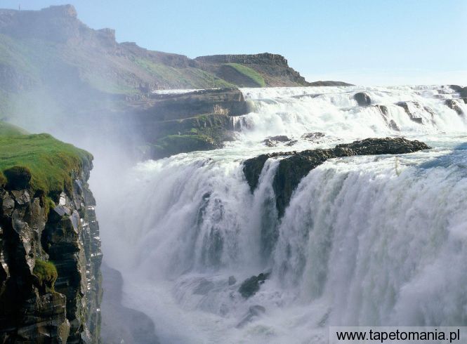 Golden Falls, Iceland, Tapety Widoki, Widoki tapety na pulpit, Widoki