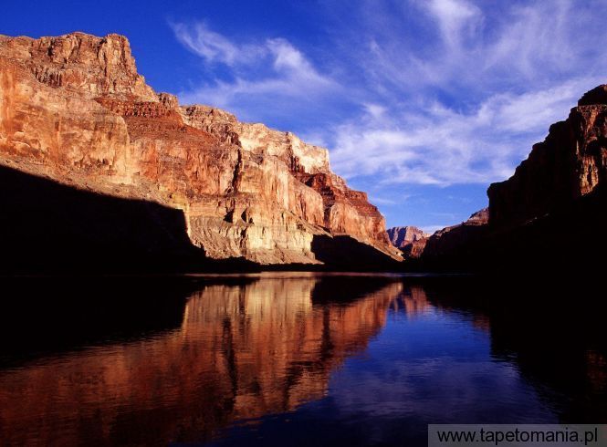 Grand Canyon Reflected in the Colorado River, Arizona, Tapety Widoki, Widoki tapety na pulpit, Widoki