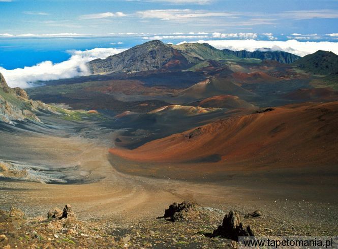Haleakala Crater, Haleakala National Park, Maui, Tapety Widoki, Widoki tapety na pulpit, Widoki