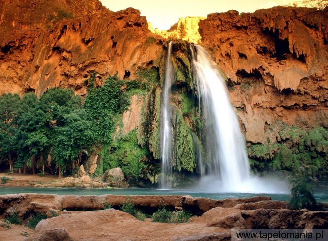 Havasu Falls, Arizona 2, Tapety Widoki, Widoki tapety na pulpit, Widoki