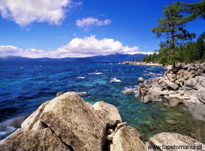 Lake Tahoe Shoreline, Nevada, Tapety Widoki, Widoki tapety na pulpit, Widoki