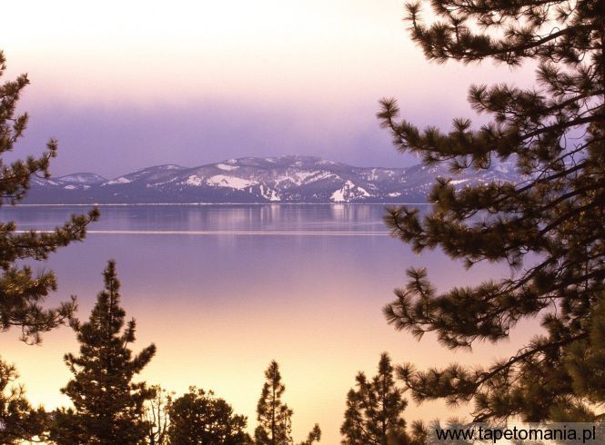 Lake Tahoe at Twilight Nevada, Tapety Widoki, Widoki tapety na pulpit, Widoki