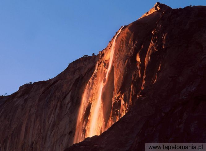 Last Light, Horsetail Falls, Yosemite National Park, California, Tapety Widoki, Widoki tapety na pulpit, Widoki