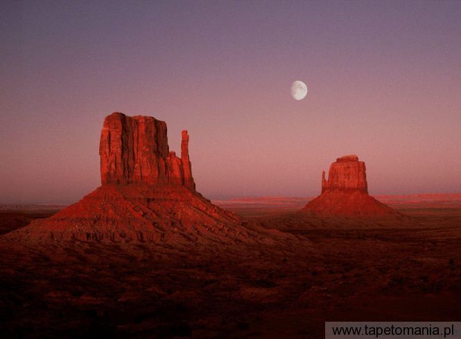 Moonrise, Monument Valley, Utah, Tapety Widoki, Widoki tapety na pulpit, Widoki