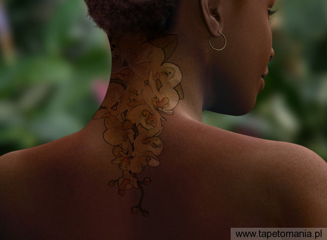 tattoo woman 02, Tapety Tatuaże, Tatuaże tapety na pulpit, Tatuaże