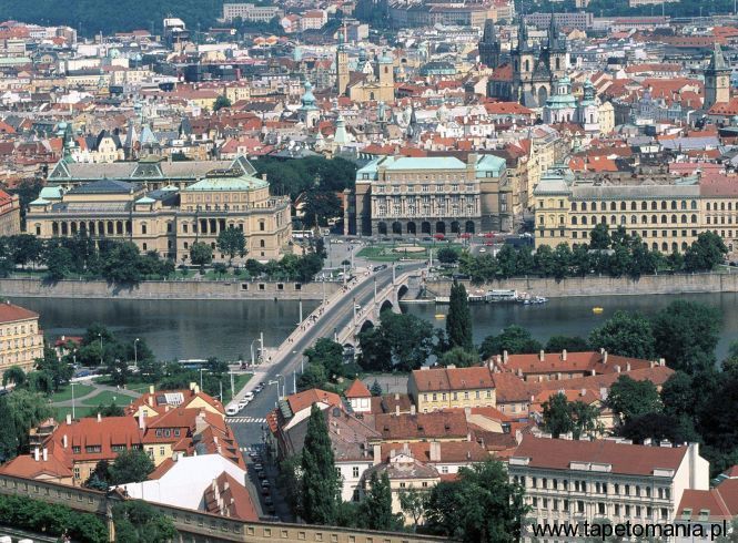 Manesu Bridge Over the Vltava River, Prague, Czech Republic, Tapety Miasta, Miasta tapety na pulpit, Miasta