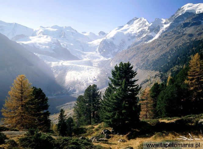 Piz Bernina, Moteratsch Glacier, Engadine, Switzerland, Tapety Miasta, Miasta tapety na pulpit, Miasta