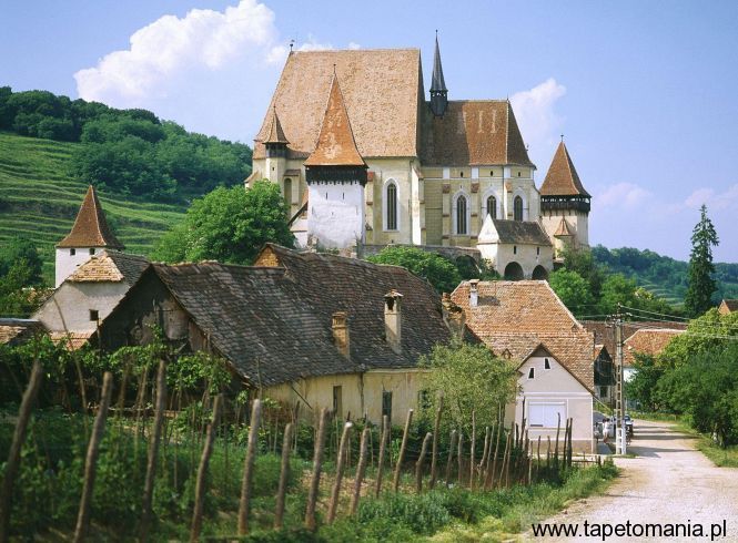 Saxon Fortified Church of Biertan, Near Sighisoara, Transylvania, Romania, Tapety Miasta, Miasta tapety na pulpit, Miasta
