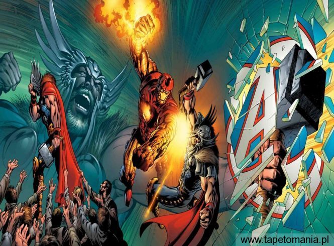 Iron Man vs Thor, Tapety Komiksowe, Komiksowe tapety na pulpit, Komiksowe