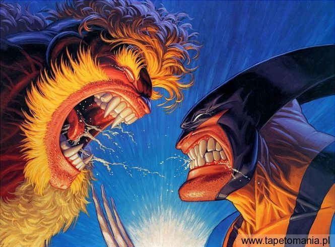 Wolverine vs Sabretooth JPG, Tapety Komiksowe, Komiksowe tapety na pulpit, Komiksowe
