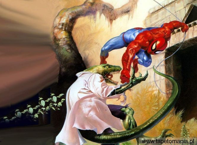 spider man vs lizard, Tapety Komiksowe, Komiksowe tapety na pulpit, Komiksowe