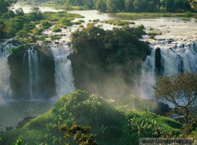 Blue Nile Falls, Tapety Wodospady, Wodospady tapety na pulpit, Wodospady