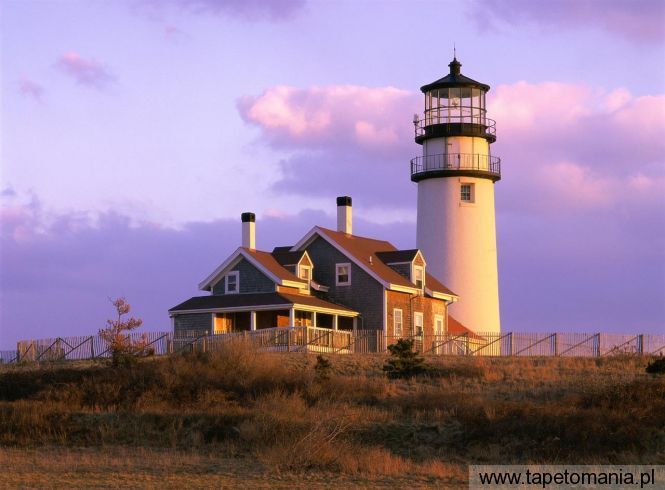 Cape Cod Lighthouse Truro, Tapety Budowle, Budowle tapety na pulpit, Budowle