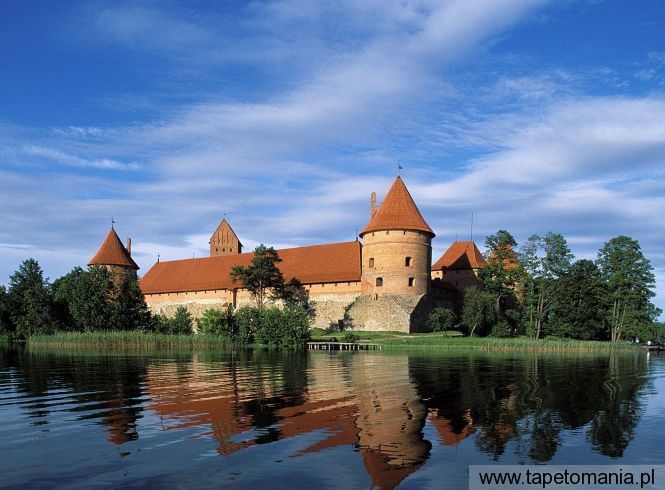 Trakai Castle on Lake, Tapety Budowle, Budowle tapety na pulpit, Budowle