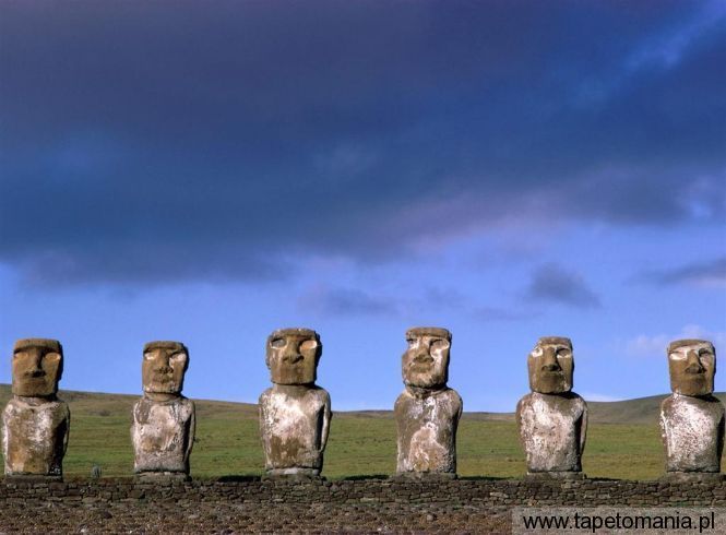 the statues of ahu akivi, Tapety Budowle, Budowle tapety na pulpit, Budowle