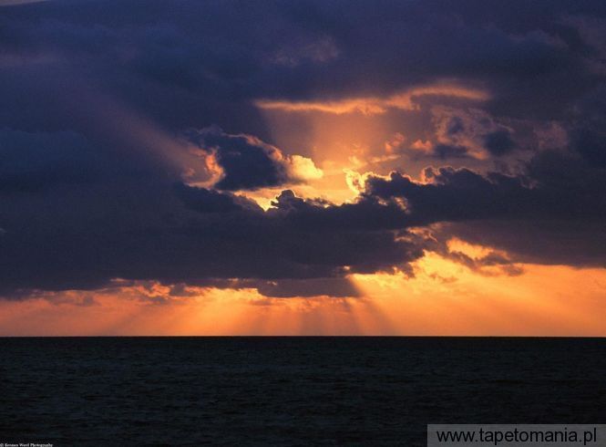 Pacific Godbeams, Tapety Zachody słońca, Zachody słońca tapety na pulpit, Zachody słońca