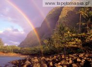 Double Rainbow, Kee Beach, Kauai, Hawaii