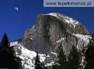 Moonrise over Half Dome, Yosemite, California, 
