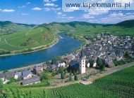 city of bremm and moselle river, 